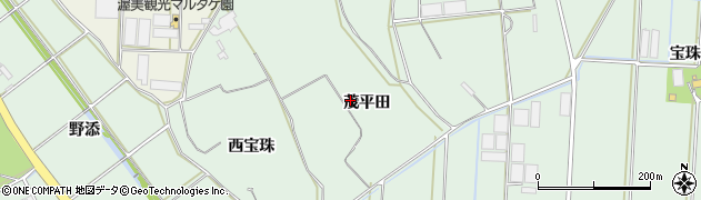 愛知県田原市赤羽根町茂平田周辺の地図