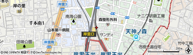 大阪市立　南海岸里玉出駅・有料自転車駐車場周辺の地図