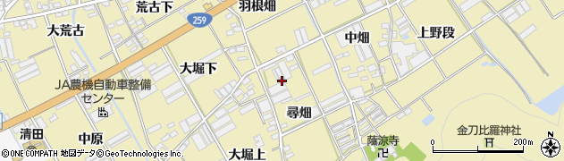愛知県田原市高木町尋畑周辺の地図