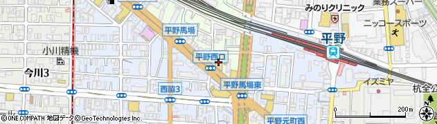 大阪スバル平野店周辺の地図