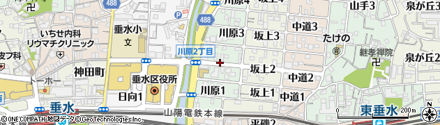 兵庫県神戸市垂水区川原2丁目周辺の地図