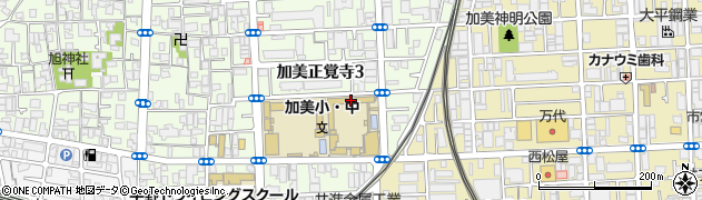大阪市立加美小学校周辺の地図