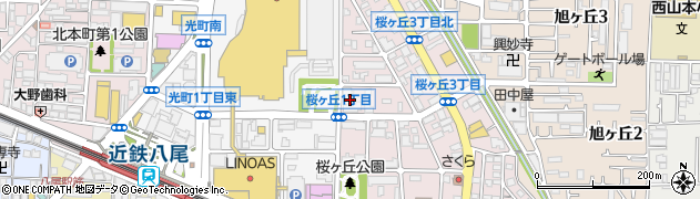 プラウド八尾桜ケ丘周辺の地図