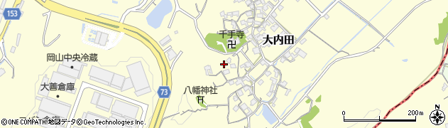 岡山県岡山市北区大内田586周辺の地図