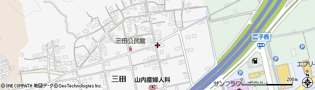 岡山県倉敷市三田周辺の地図