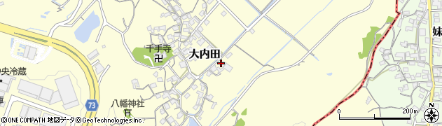 岡山県岡山市北区大内田周辺の地図