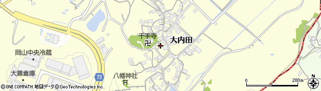 岡山県岡山市北区大内田607周辺の地図