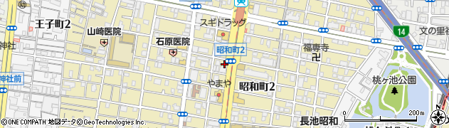 ドミノ・ピザ　阿倍野・昭和町店周辺の地図