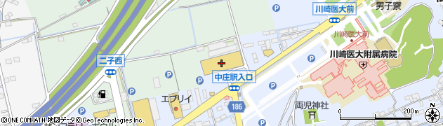 ダイソー＆アオヤマ倉敷中庄店周辺の地図
