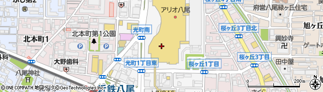 鶴橋風月 アリオ八尾店周辺の地図
