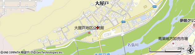 三重県名張市大屋戸392周辺の地図