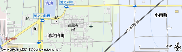 奈良県大和郡山市池之内町周辺の地図
