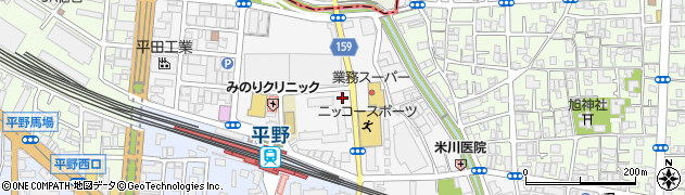 大阪府大阪市平野区平野北周辺の地図
