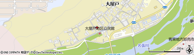 三重県名張市大屋戸454周辺の地図