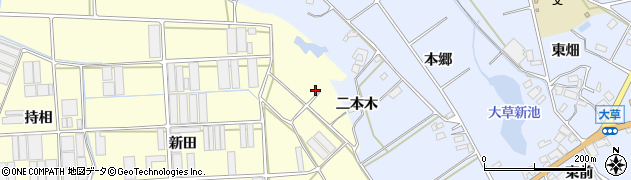 愛知県田原市高松町金井場周辺の地図