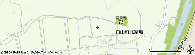 三重県津市白山町北家城周辺の地図
