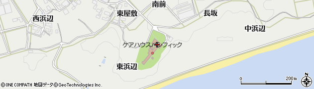 愛知県田原市南神戸町東浜辺周辺の地図