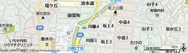 兵庫県神戸市垂水区川原4丁目周辺の地図