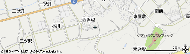 愛知県田原市南神戸町西浜辺44周辺の地図