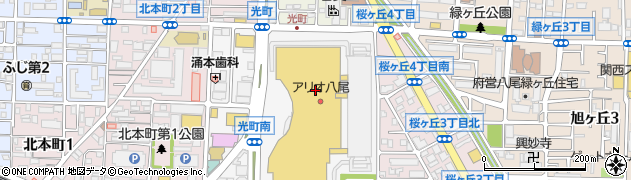 ストーンマーケットアリオ八尾店周辺の地図