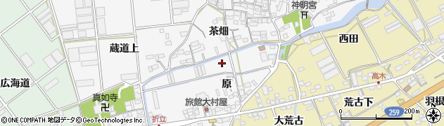 愛知県田原市折立町周辺の地図