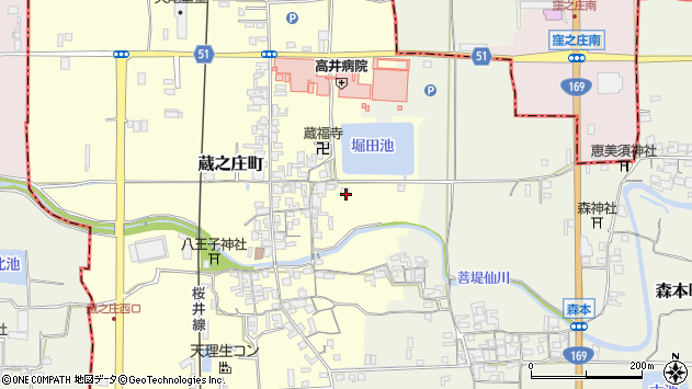 〒632-0006 奈良県天理市蔵之庄町の地図