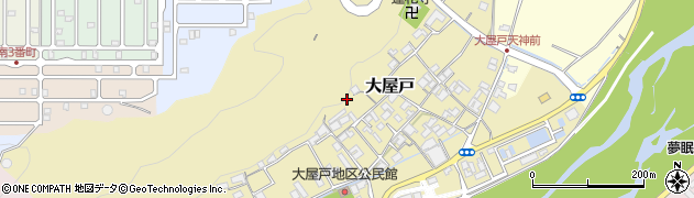 三重県名張市大屋戸周辺の地図