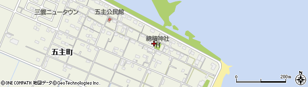 三重県松阪市五主町周辺の地図