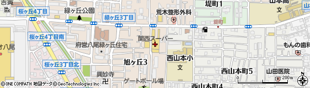 関西スーパー旭ヶ丘店周辺の地図