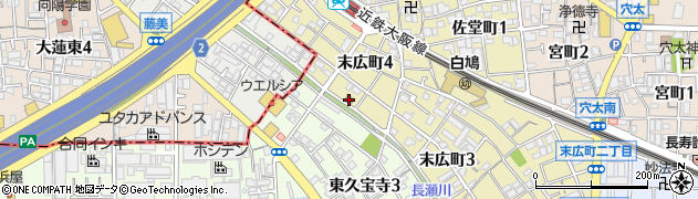 八尾久宝寺郵便局 ＡＴＭ周辺の地図