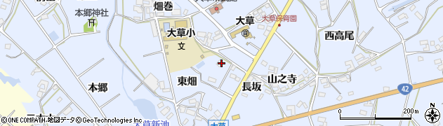 愛知県田原市大草町（東畑）周辺の地図
