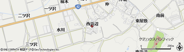 愛知県田原市南神戸町西浜辺周辺の地図