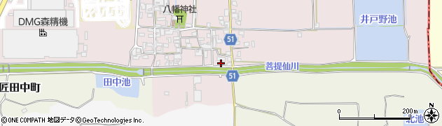 奈良県大和郡山市井戸野町465周辺の地図