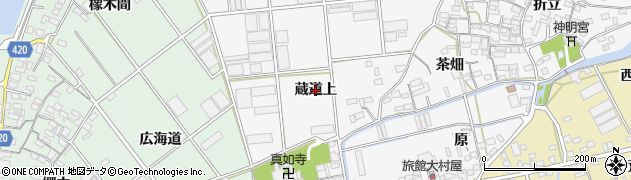 愛知県田原市折立町（蔵道上）周辺の地図