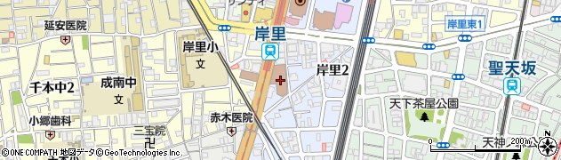 西成郵便局周辺の地図