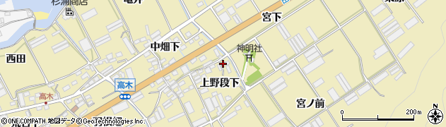 愛知県田原市高木町上野段下32周辺の地図
