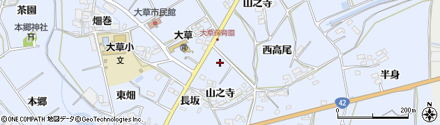 愛知県田原市大草町（南神）周辺の地図