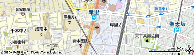 西成郵便局配達周辺の地図