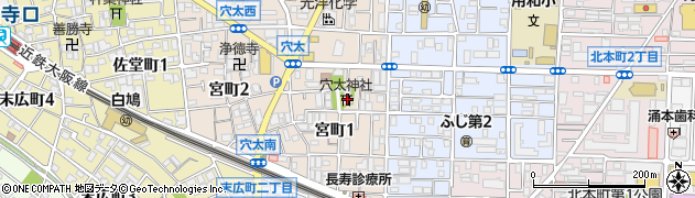 穴太神社周辺の地図