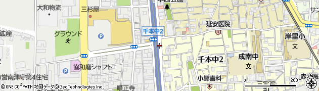 千本中二丁目周辺の地図