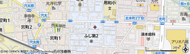 大阪府八尾市山城町2丁目周辺の地図