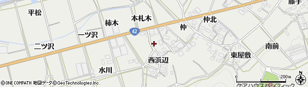 愛知県田原市南神戸町西浜辺29周辺の地図