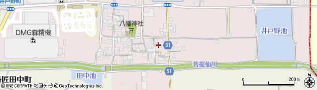 奈良県大和郡山市井戸野町467-2周辺の地図