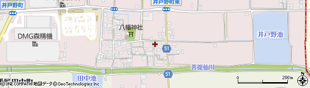 奈良県大和郡山市井戸野町5周辺の地図