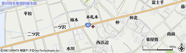 愛知県田原市南神戸町西浜辺28周辺の地図