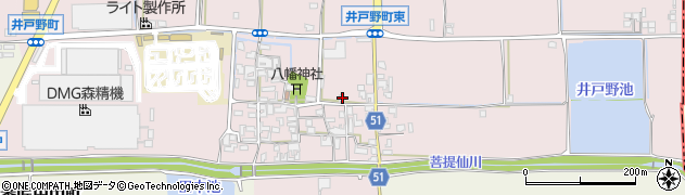 奈良県大和郡山市井戸野町6周辺の地図