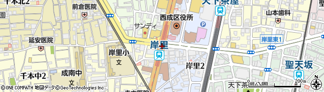 大阪府大阪市西成区周辺の地図
