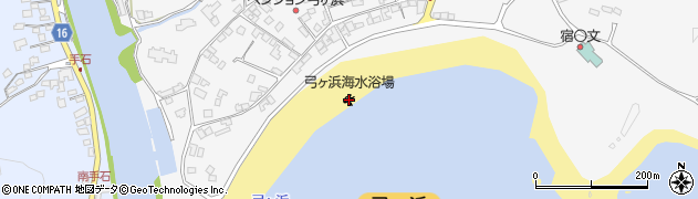 弓ヶ浜海水浴場周辺の地図