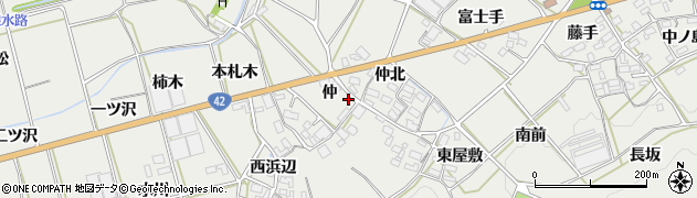 愛知県田原市南神戸町仲周辺の地図