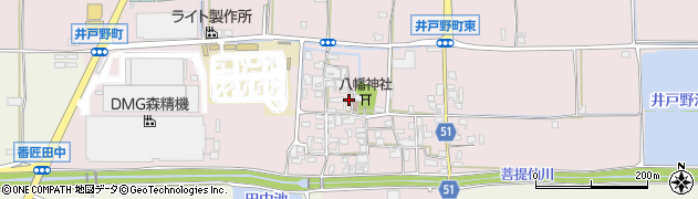 奈良県大和郡山市井戸野町537周辺の地図